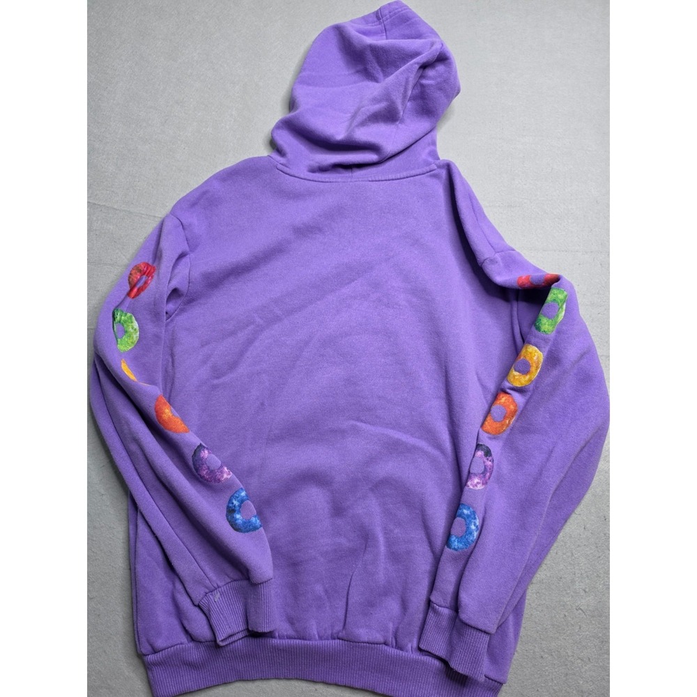 Kellogg's Hoodie Unisex M Purple Froot Loops Toucan Sam Graphic Fleece Lined - Picture 2 of 7